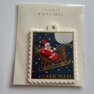 Rifle Paper Co. Navy, Red & Gold Santa Sleigh Gift Tags NIP